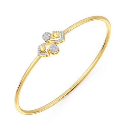925 sterling silver gold plated floral ball bypass cuff bracelet