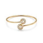 925 sterling silver gold plated celestial swirl bypass cuff bracelet with moon cluster for women